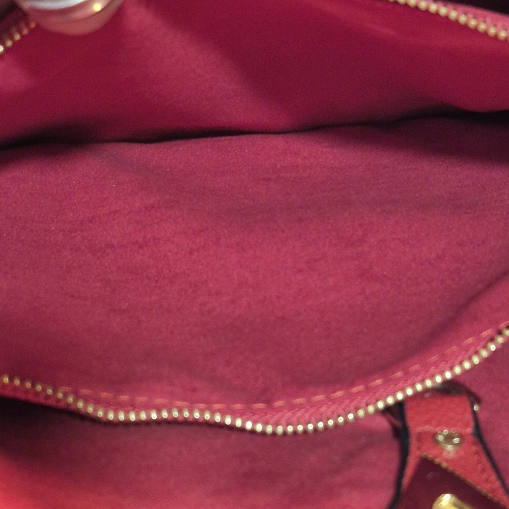 Louis Vuitton Red and Monogram Leather Purse - Picture 7 of 16